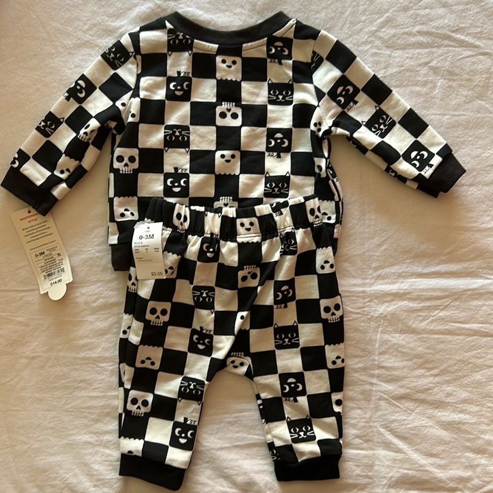 NWT CAT & JACK Halloween sweatshirt & pants set - Picture 2 of 3